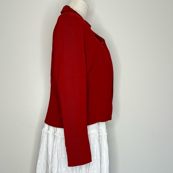 Vintage Red wool blend blazer - Picture 3 of 5